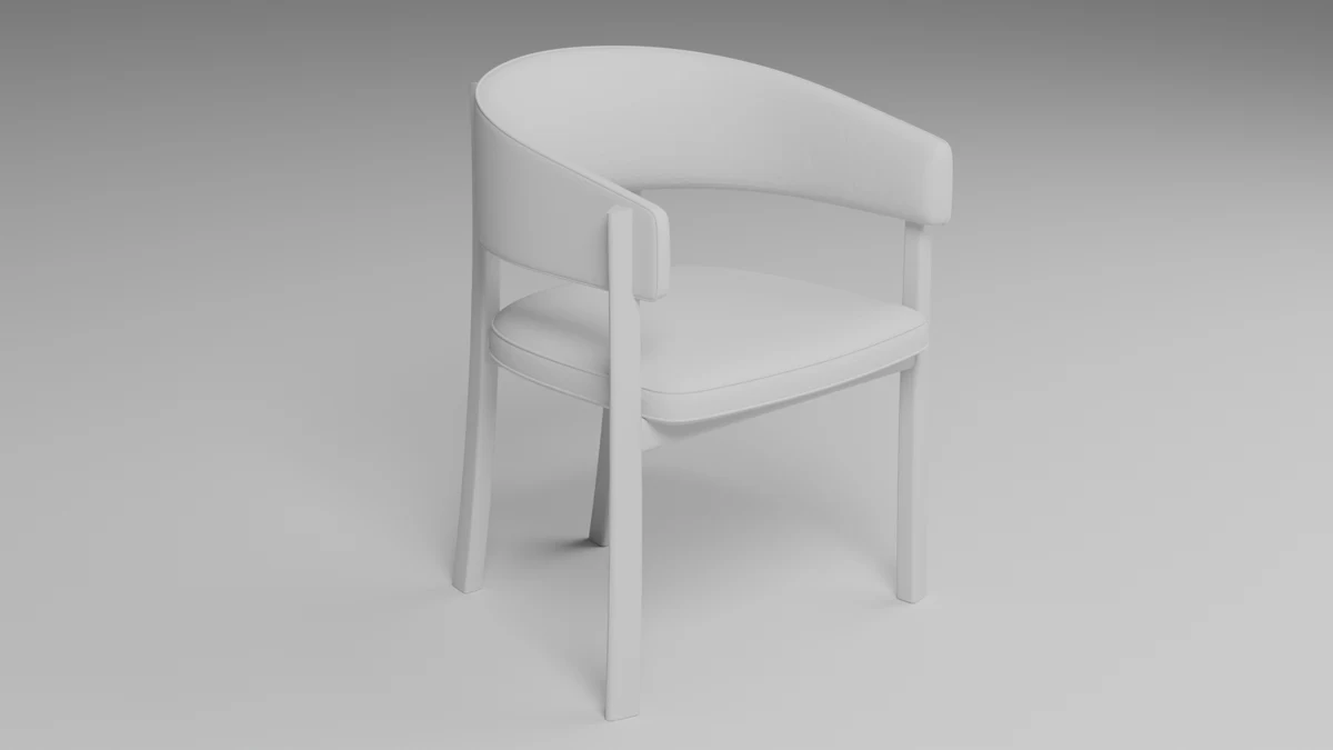 Chair geometry in clay render