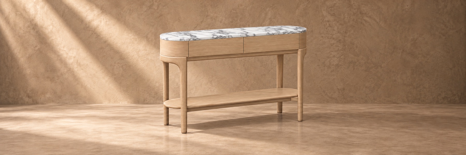 Acerka console in a styled interior
