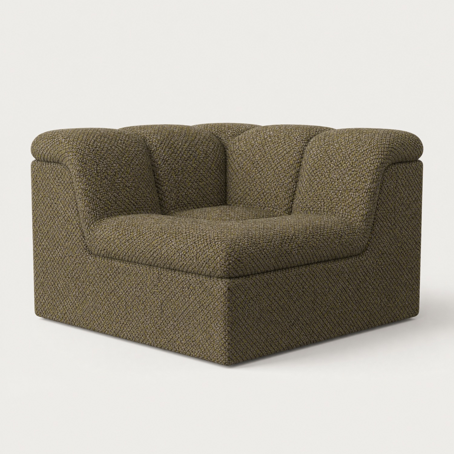 Olive green corner sofa by Acerka